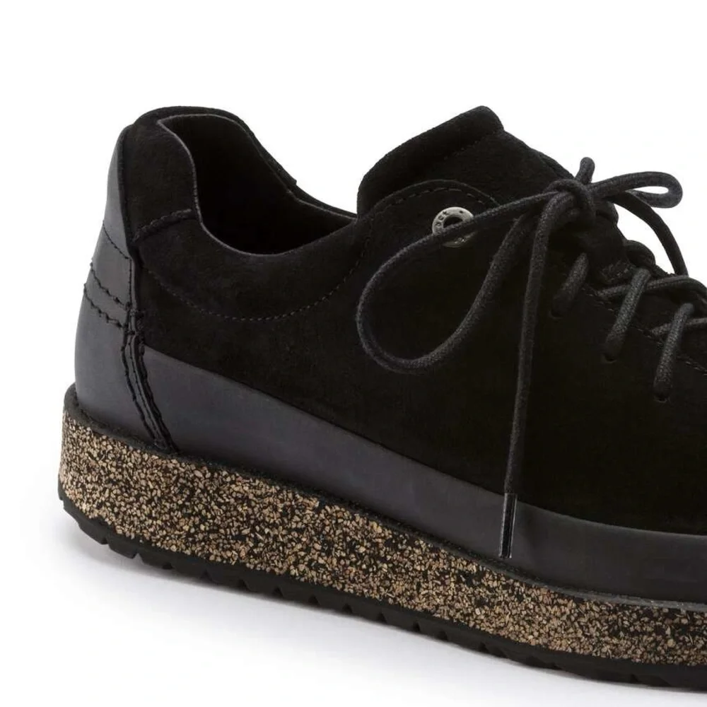 Birkenstock Honnef Low Black Suede Leather Sneakers Size 38 US 7